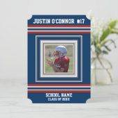 Ankündigung von Team Sports Stripes Foto Abschluss (Stehend Vorderseite)