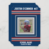 Ankündigung von Team Sports Stripes Foto Abschluss (Vorne/Hinten)