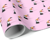 Ankündigung von Toucan: Tropical Pink Paradise Geschenkpapier (Rolleneckpunkt)