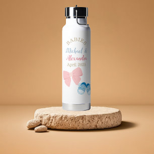 Ankündigung von Twins Baby Name Trinkflasche