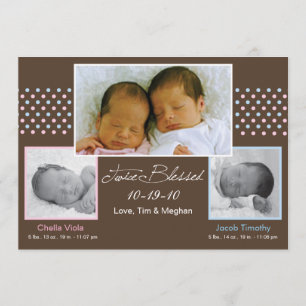 Ankündigung von Twins Boy and Girl Birth