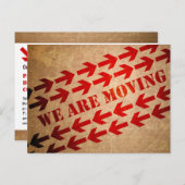 Ankündigung von Umzugskisten und Pfeilen (Vorne/Hinten)