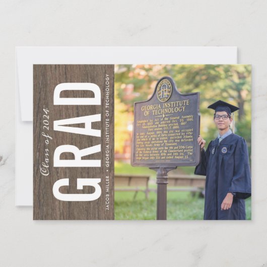 Ankündigung von Uni-Abschluss Foto (Vorderseite)