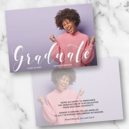 Ankündigung von Uni Graduate Foto