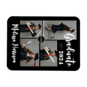 Ankündigung von Uni-Logo-Graduate-FotoCollage Magnet (Horizontal)