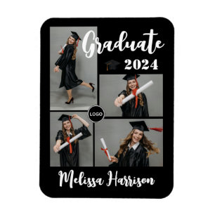 Ankündigung von Uni-Logo-Graduate-FotoCollage Magnet