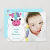 Ankündigung von Unicorn Baby Postkarte (Vorne/Hinten)
