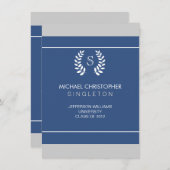 Ankündigung von University Blue & White Abschluss (Vorne/Hinten)