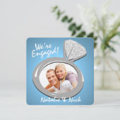 Ankündigung von Verlobung Ring Foto (Stehend Vorderseite)