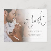 Ankündigung von Verlobungen im letzten Foto Postkarte (Vorderseite)