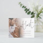 Ankündigung von Verlobungen im letzten Foto Postkarte (Stehend Vorderseite)