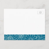 Ankündigung von Verlobungen Postkarten Blau und Cr (Rückseite)