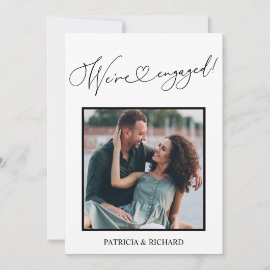 Ankündigung von Verlobungen und Save the Date Foto (Vorderseite)