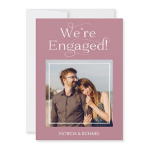 Ankündigung von Verlobungen und Save the Date Foto