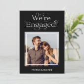 Ankündigung von Verlobungen und Save the Date Foto (Stehend Vorderseite)