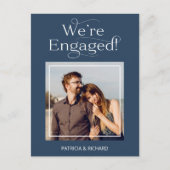 Ankündigung von Verlobungen und Save the Date Foto Postkarte (Vorderseite)