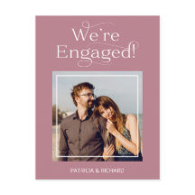 Ankündigung von Verlobungen und Save the Date Foto