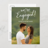 Ankündigung von Verlobungen und Save the Date Postkarte (Vorne/Hinten)