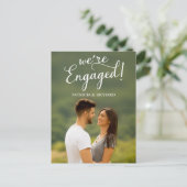 Ankündigung von Verlobungen und Save the Date Postkarte (Stehend Vorderseite)