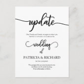 Ankündigung von verspäteten Hochzeiten Postkarte (Vorderseite)