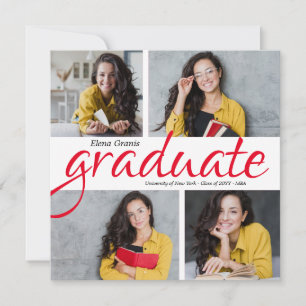 Ankündigung von vier Fotos Abschluss