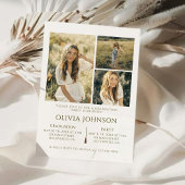 Ankündigung von vier Fotos Graduierungsparty