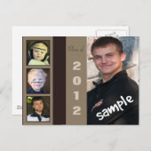 Ankündigung von vier Fotos männlichen Abschlusses (Vorne/Hinten)