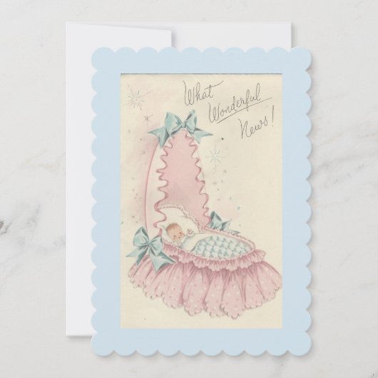 Ankündigung von Vintag Baby Boy Birth (Vorderseite)