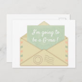 Ankündigung von Vintagen Briefumschlägen Postkarte (Vorne/Hinten)