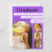 Ankündigung von Violet Typografy Foto Abschluss (Vorderseite)