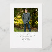 Ankündigung von Vivio Year Foil Abschluss Einladun (Rückseite)