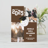 Ankündigung von Volleyball Abschluss Sports Brown (Stehend Vorderseite)