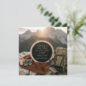 Ankündigung von Wander-Themed Schwangerschaft (Stehend Vorderseite)