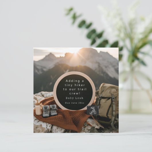 Ankündigung von Wander-Themed Schwangerschaft (Stehend Vorderseite)