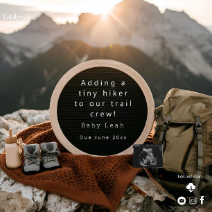 Ankündigung von Wander-Themed Schwangerschaft