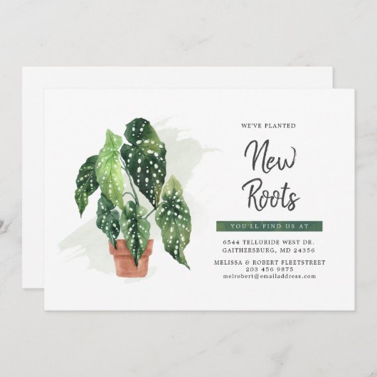 Ankündigung von Wasserfarben-Boho-Bewegung (Vorne/Hinten)