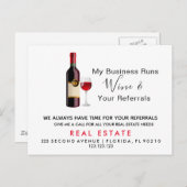 Ankündigung von Weinempfehlungen für echtes Anwese (Vorne/Hinten)