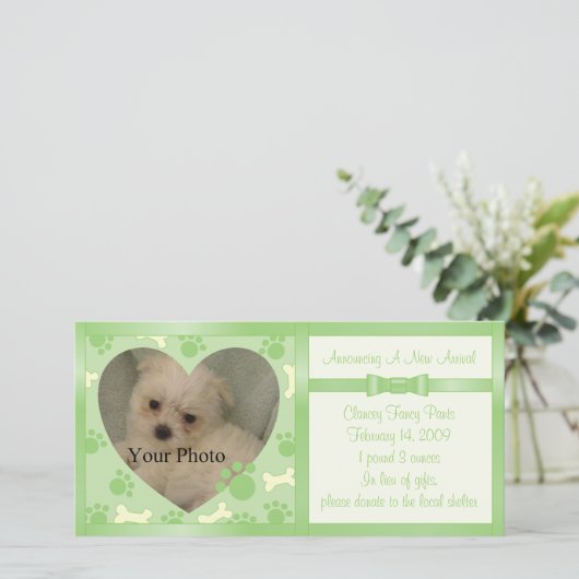 Ankündigung von Welpen (Stehend Vorderseite)