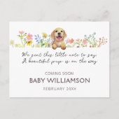 Ankündigung von Welpenschwangerschaft Postkarte (Vorderseite)