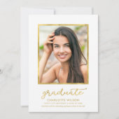 Ankündigung von White Black Foto Abschluss (Vorderseite)