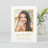 Ankündigung von White Black Foto Abschluss (Stehend Vorderseite)