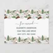 Ankündigung von White Floral Magnolias Script Movi (Vorderseite)