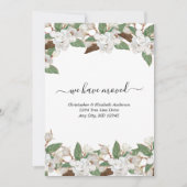 Ankündigung von White Floral Magnolias Script Movi (Vorderseite)