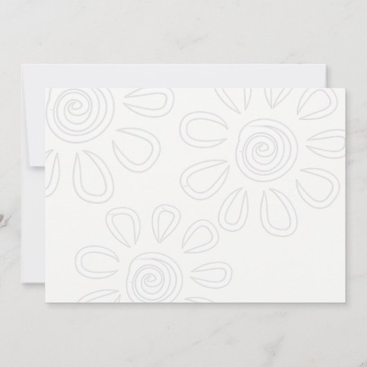 Ankündigung von White on White Floral/Pic Abschlus (Rückseite)