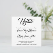 Ankündigung von "White Postoned Wedding Update" (Stehend Vorderseite)