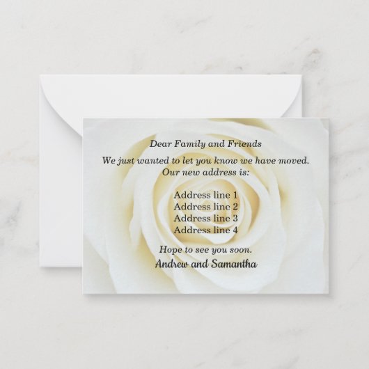 Ankündigung von White Rose (Rückseite)