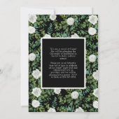 Ankündigung von White Rose Black Foto Abschluss (Rückseite)