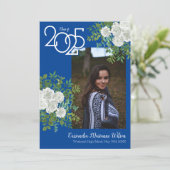 Ankündigung von White Rose Blue Foto Abschluss (Stehend Vorderseite)