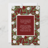 Ankündigung von White Rose Burgundy Foto Abschluss (Rückseite)