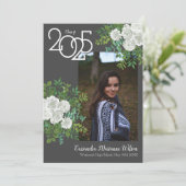 Ankündigung von White Rose Gray Foto Abschluss (Stehend Vorderseite)